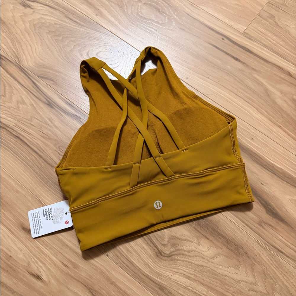 lululemon Energy Long Line Yellow Sports Bra